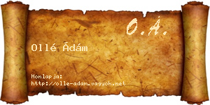 Ollé Ádám névjegykártya
